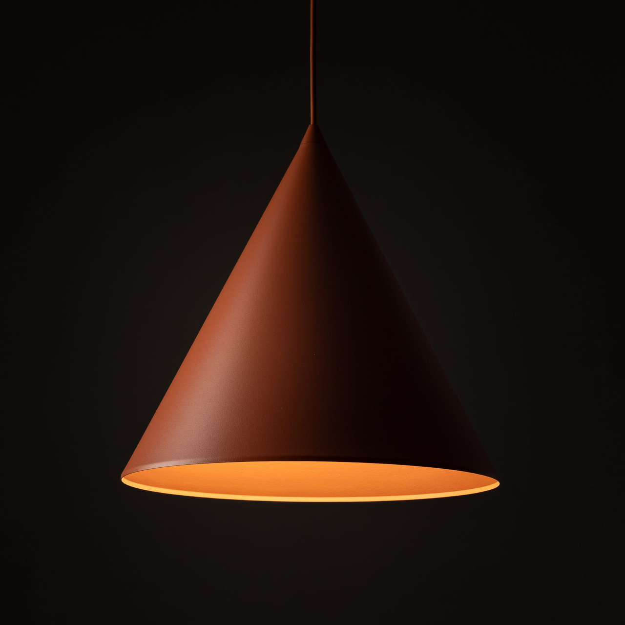 Подвесной светильник с абажуром кирпичного цвета CONO E27 Brick 10065 TK Lighting