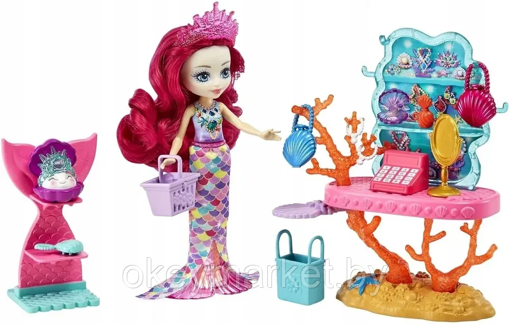 Игровой набор Mattel Enchantimals Магазин с сокровищами океана HCF71