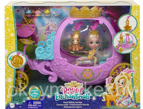 Игровой набор Enchantimals Королевская карета с куклой GYJ16, фото 3