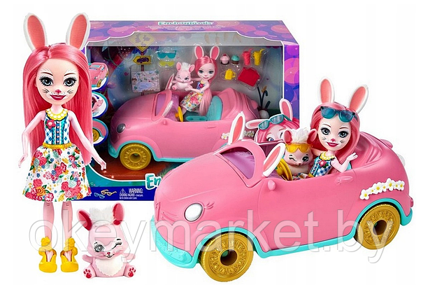 Набор игровой Enchantimals Автомобиль Бри Кроли с куклой и аксессуарами HCF85, фото 2