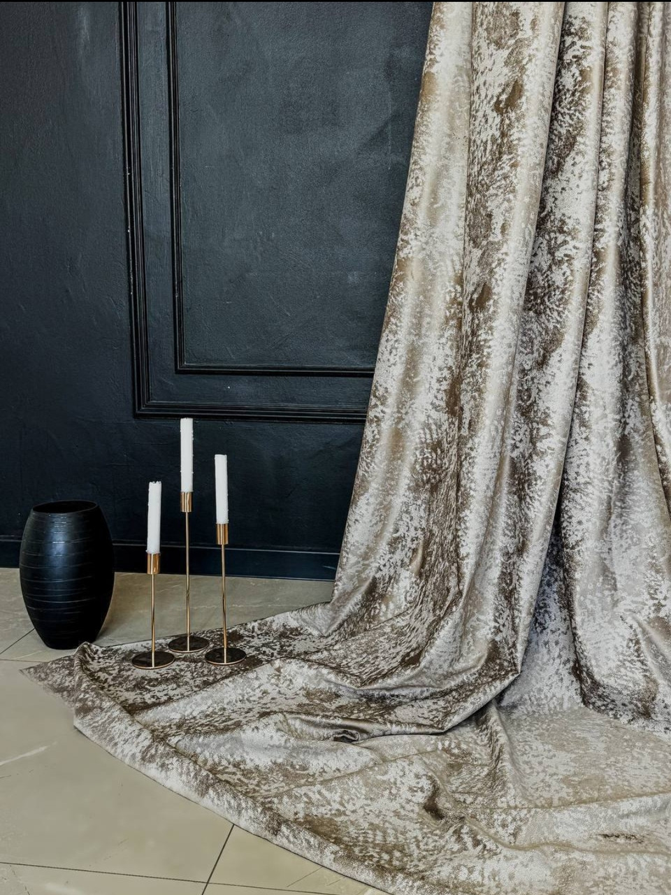 Бархат для штор мрамор