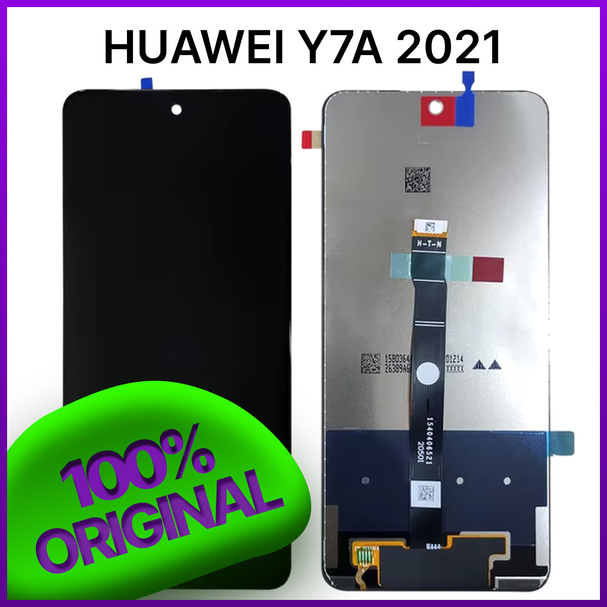 Экран Huawei Y7A 2021 Original 100% (DNN-LX9, PPA-LX1) c тачскрином, черный