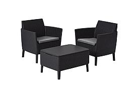 Комплект мебели Salemo Balcony Set, коричневый
