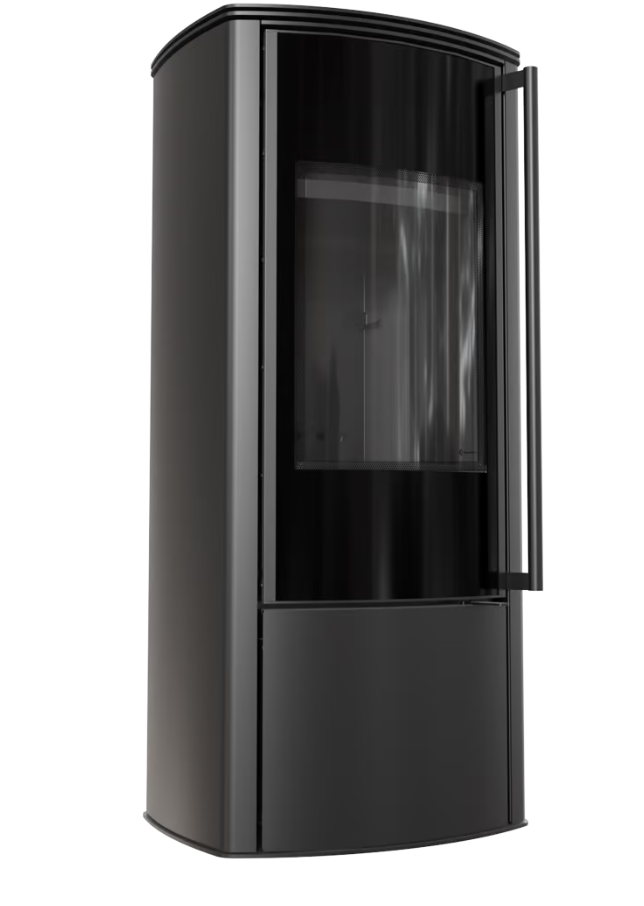 Cnальная печь высокая Kratki AB ENYO R 5,5 кВт Ø 100/150 черная обшивка Thermotec