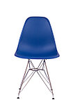 Стул Eames синий с металлическими ножками, фото 2