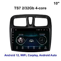 Штатная магнитола 10″ Android TS7 2/32Gb для Renault Logan II 2013-2023, Sandero Stepway ll 2012-2023