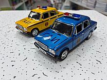 Коллекционная машинка металлическая ГАИ,Жигули ВАЗ 2107.масштабная модель 1:24