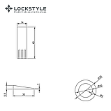 Дверной ограничитель магнитный, скрытый LOCKSTYLE модель STOPPINO Mod. 2 GOLD (матовое золото), фото 2