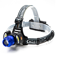 Фонарь налобный "СИБИРСКИЙ СЛЕДОПЫТ-Лайт", 1 LED + 2 COB, zoom, аккум. 220В