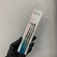 Набор кистей для геля закругленные Soline, 3 шт