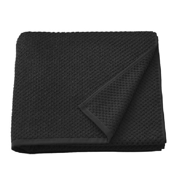 IKEA/ ГУЛВИАЛ банное полотенце, черный, 70x140 см