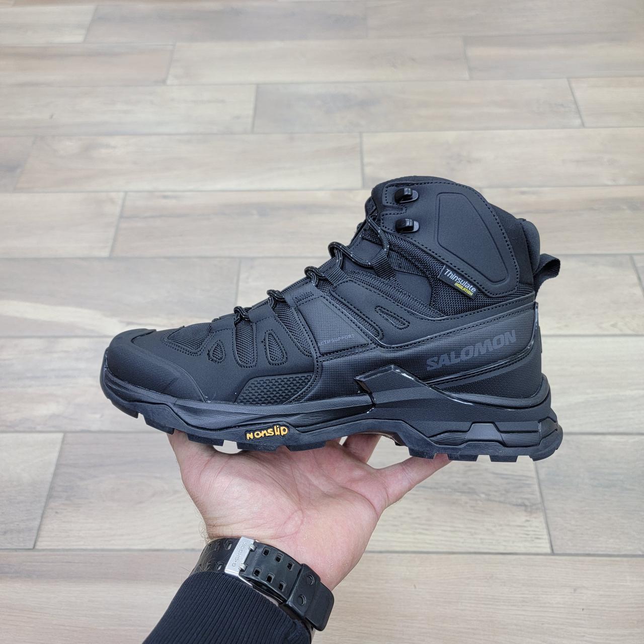 Кроссовки Salomon X Ultra 4 Mid Black с мехом