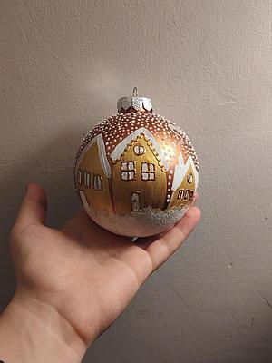 Роспись шаров, елочные украшения, ручная роспись.