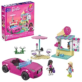Конструктор Mega Bloks Barbie - Игровой конструктор Кабриолет + магазин мороженого 226 эл. - Мега Барби HPN78