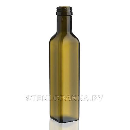 Стеклянная бутылка 0,100 л. (100 мл.) "MARASCA" оливковая (31,5), фото 2