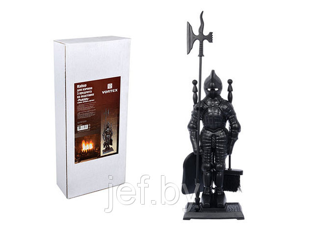 Набор для камина 3 предмета на подставке ВОРТЕКС 62011, фото 2