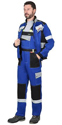 Костюм СИРИУС-ПОЛИНОМ куртка, п/к василек с черным и СОП 50 мм, фото 2