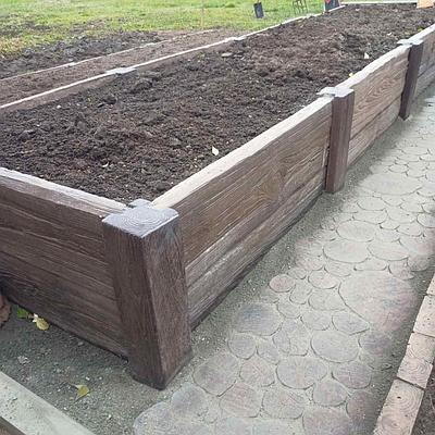Высокие грядки из бетона