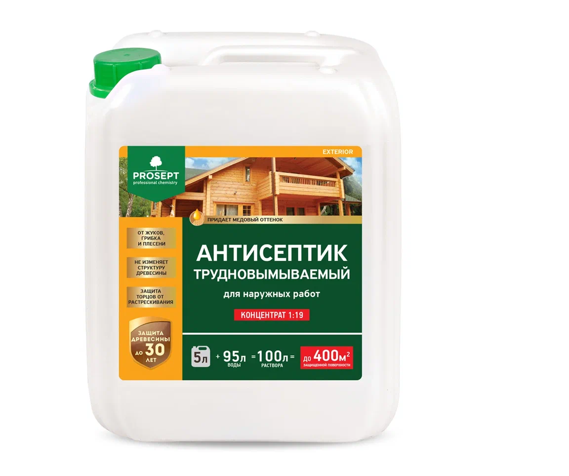 PROSEPT EXTERIOR Антисептик для наружных работ 1:19  5л