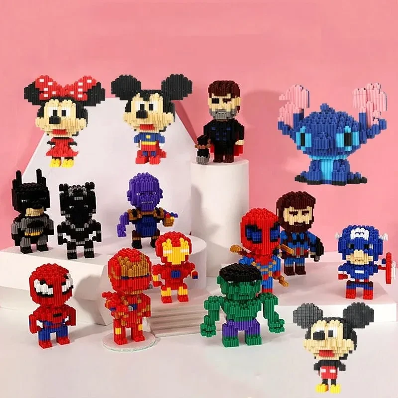 НА ВЫБОР!3D Конструктор MAGIC BLOCKS: Железный человек,ЧЕЛОВЕК ПАУК,СТИЧ И МНОГИЕ ДРУГИЕ, фигуркИ из мини-бло