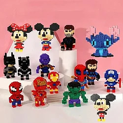 НА ВЫБОР!3D Конструктор MAGIC BLOCKS: Железный человек,ЧЕЛОВЕК ПАУК,СТИЧ И МНОГИЕ ДРУГИЕ, фигуркИ из мини-бло