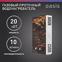 Газовый проточный водонагреватель "Oasis Eco" Glass K-20 (20кВт, 2м3/час, 0,02-0,7МПа, 1300Па,110мм)