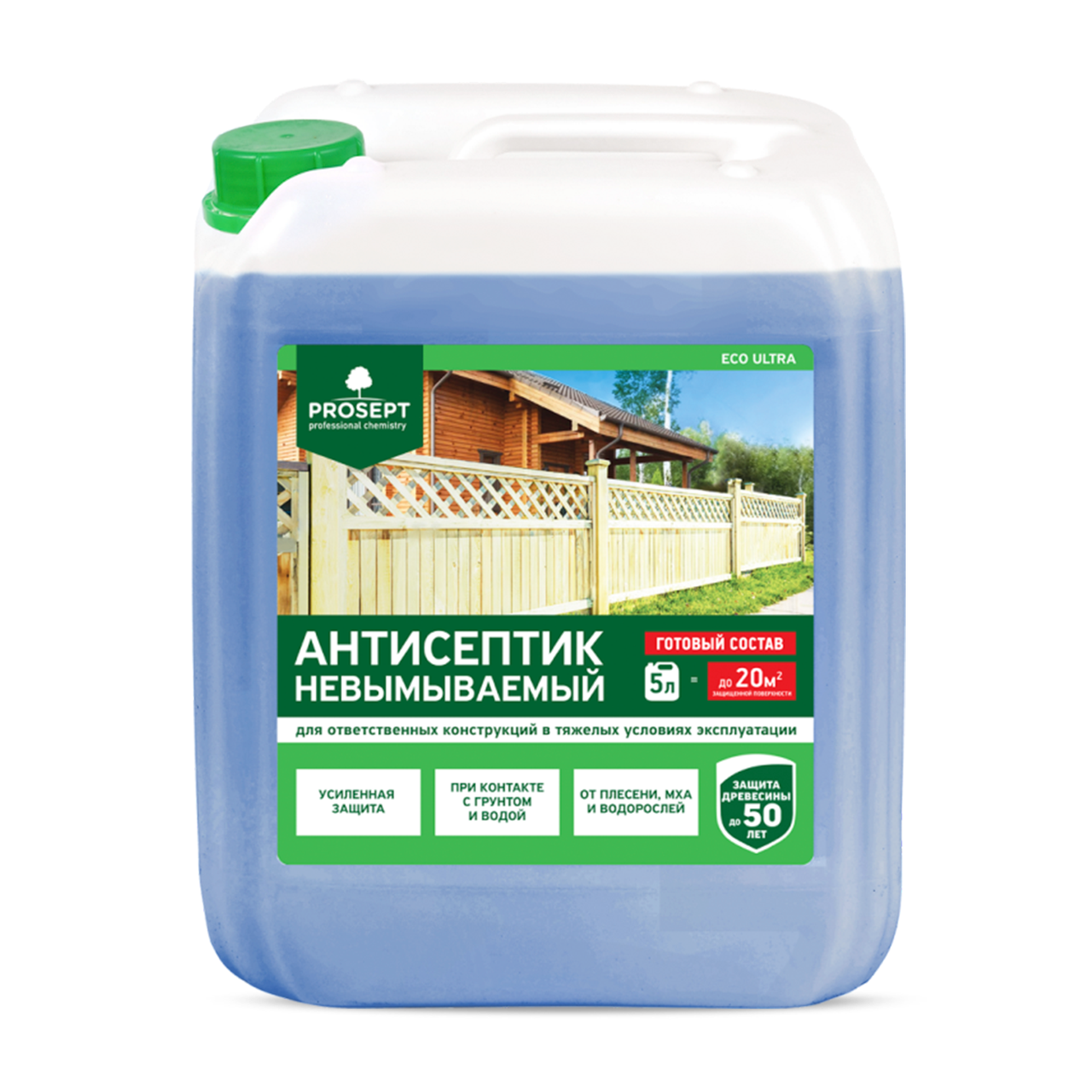 PROSEPT ECO ULTRA Антисептик невымыв. для ответственных конструкций, гот.состав  5л