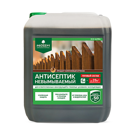 PROSEPT ECO ULTRA Антисептик невымыв. КОРИЧНЕВЫЙ, гот.состав  5л, фото 2
