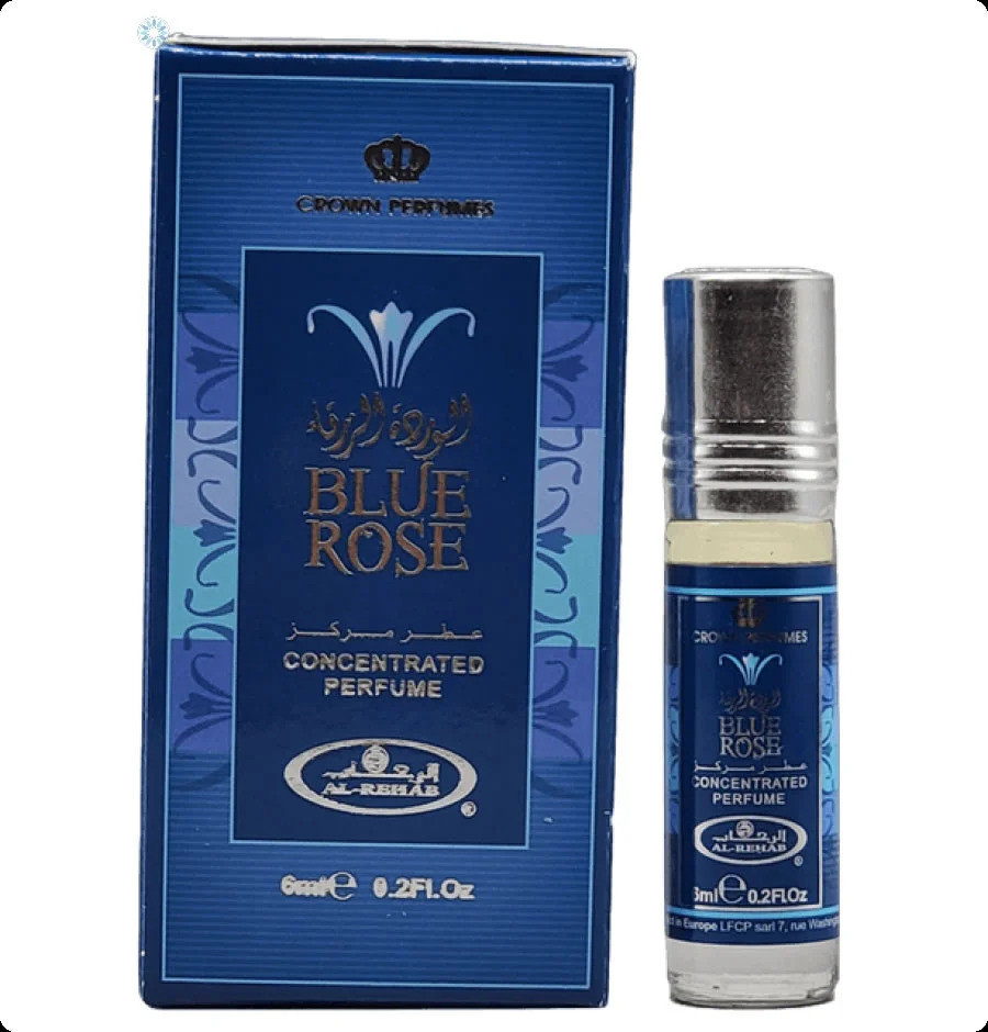 Арабские масляные духи AL Rehab Blue Rose, 6 мл