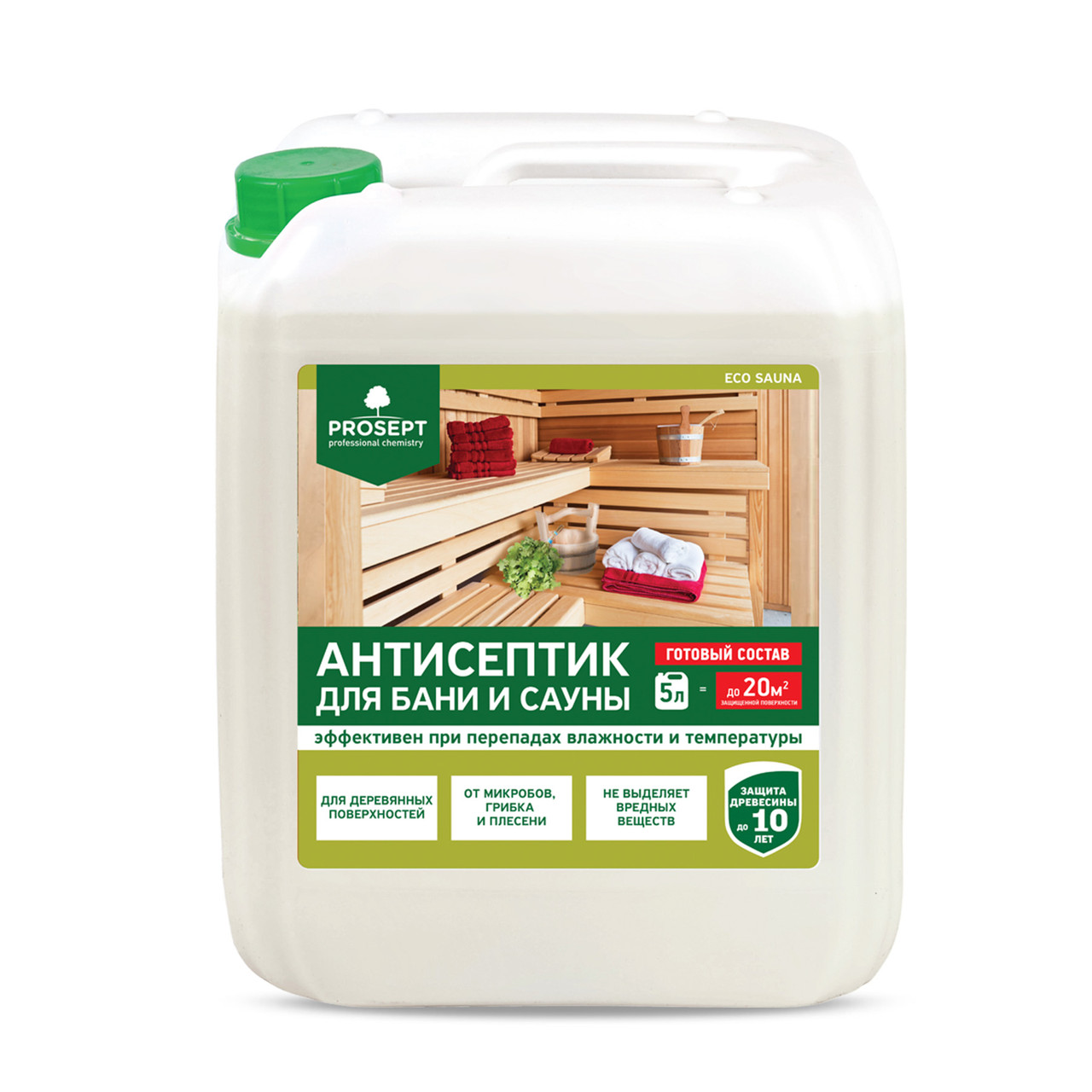 PROSEPT ECO SAUNA Антисептик для бани и сауны, гот.состав  5л