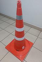 Конус дорожный комбинированный КС-3.6, цельнолитой 750мм 3 полосы
