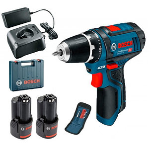 Дрель-шуруповерт Bosch GSR 12V-15 Professional (30 Нм, 2 АКБ 2 Ач, набор оснастки, кейс) 060186810J, фото 2