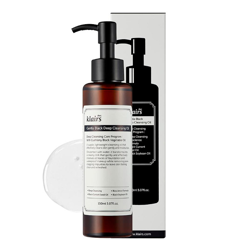 Гидрофильное масло для лица Dear, Klairs Gentle Black Deep Cleansing Oil 150мл