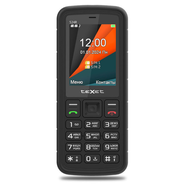 Мобильный телефон teXet TM-524R цвет черный