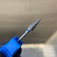 Насадка твердосплавная Заостренный Конус, голубая (средняя абразивность) №4