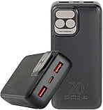 Внешний аккумулятор Rivacase Портативное зарядное устройство VA2521 20000 mAh с LCD, черный, фото 5