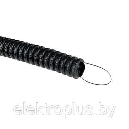 Труба гофр. ПНД с протяжкой d16 мм (100 м) черная EKF-Plast, фото 2