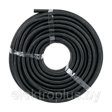 Труба гофр. ПНД с протяжкой d25 мм (75 м) черная EKF-Plast, фото 2