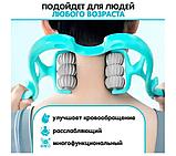 Массажер роликовый, акупунтурный ручной для шеи, спины, ног, фото 3