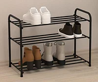 Металлическая обувница ЗМИ Альфа 23 черная ПДОА23 Ч банкетка в прихожую для обуви