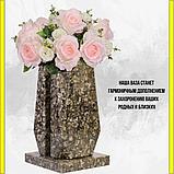 Ваза квадратная на кладбище/памятник из гранита Балтик-Грин 30 см. См. описание ниже!!!, фото 4