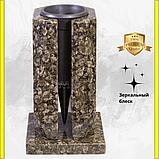 Ваза квадратная на кладбище/памятник из гранита Балтик-Грин 30 см. См. описание ниже!!!, фото 2