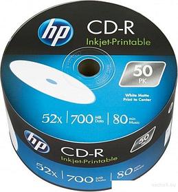 CD-R диск HP 700Mb HP 52x Printable полная заливка bulk 50 шт. 69301