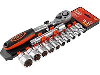 Набор головок 1/2" 10-24мм 12предм. PRO STARTUL (PRO-41412) (пласт. подвес, 6 граней)