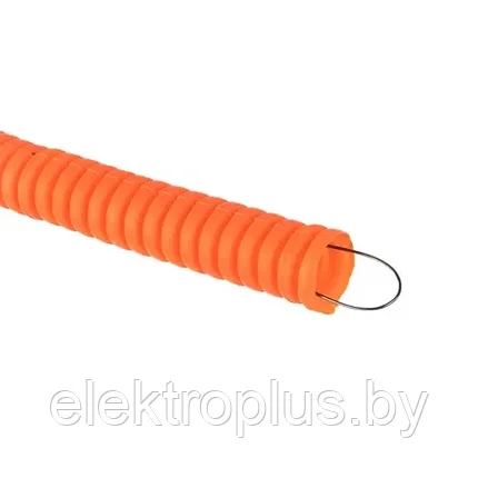 Труба гофрированная ПНД тяжёлая с протяжкой d50 мм (15 м) оранжевая EKF-Plast, фото 2