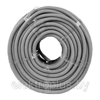 Труба гофр. ПВХ с протяжкой d16 мм (10 м) серая EKF-Plast, фото 2