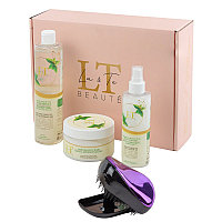 LT-2 GR La and Te beaute Набор Алоэ и зеленый чай(шампунь.спрей термозащита.маска для роста