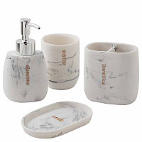 LT-BS-19 La and Te beaute Набор для ванной комнаты 4пр. (мыльница, дозатор для мыла, подставка для зубных