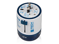 Адаптер с 2-умя USB-портами для зарядки Travel Blue Twist & Slide Adaptor голубой/белый, фото 2