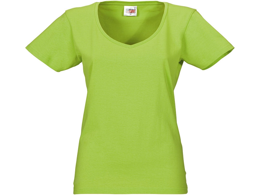 Футболка Heavy Super Club женская с V-образным вырезом, зеленое яблоко - фото 7 - id-p72053044